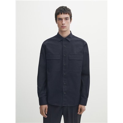 Sobrecamisa doble bolsillo mezcla algodón