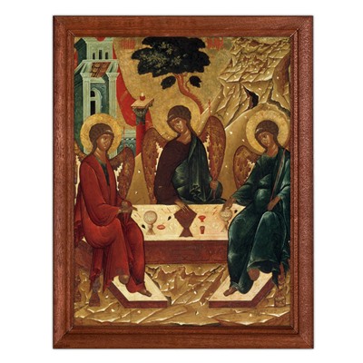 POSV-0117 Постер в рамке 17x23см Троица Ветхозаветная