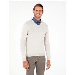 Stone Slim Fit v Yaka Basic Knitwear Kazakh