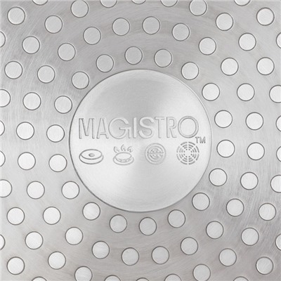Сковорода блинная Magistro Granit, d=22 см, ручка soft-touch, антипригарное покрытие, индукция, чёрная