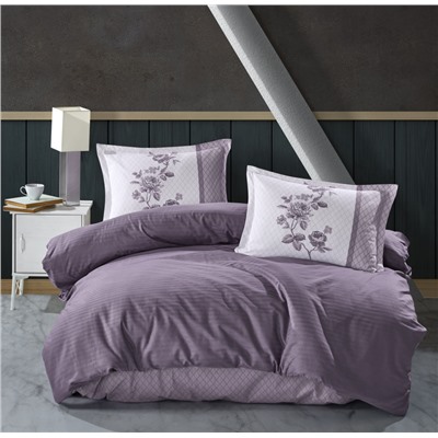 Постельное белье Карвен DELUXE ранфорс семейное Suave Lilac v-3 (Акция)