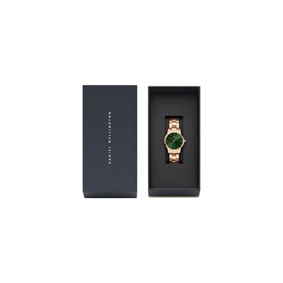 Reloj de cuarzo de acero Iconic Link - 28 mm - Rosa dorado y verde