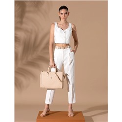 Ecru Carrot Fit ткани брюки