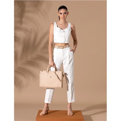 Ecru Carrot Fit ткани брюки