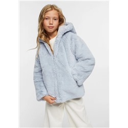 Abrigo efecto pelo -  Niña | MANGO OUTLET España