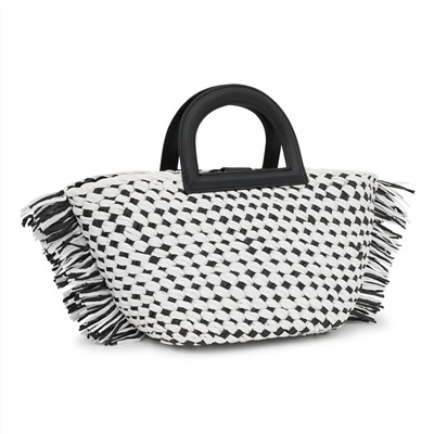 Bolso capazo Dora - negro y blanco