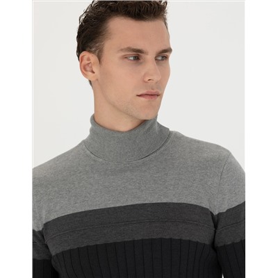Anthracit Melanj Slim Fit Fishman Friendman Kintwear Свитер