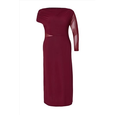 Burgundy Sandy вязание платье большого размера TBBAW25AH00073