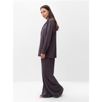 Комплект женский (рубашка, брюки, топ) KAFTAN "Base" р. 46,  графит