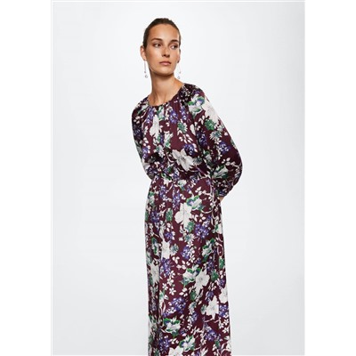 Vestido estampado flores -  Mujer | MANGO OUTLET España