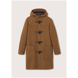 Abrigo lana reciclada capucha -  Hombre | MANGO OUTLET España