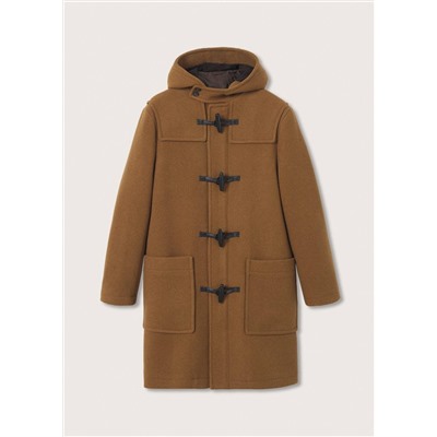 Abrigo lana reciclada capucha -  Hombre | MANGO OUTLET España