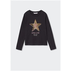 Camiseta estampada lentejuelas -  Niña | MANGO OUTLET España