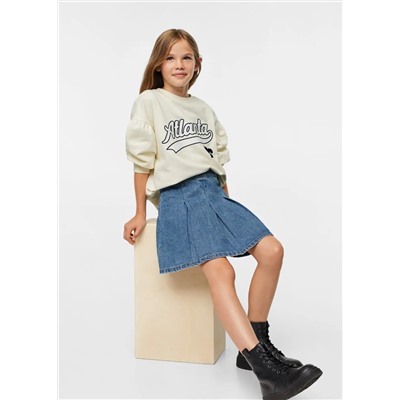 Falda denim tablas -  Niña | MANGO OUTLET España