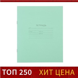 Тетрадь 18 листов в клетку «Зелёная обложка», плотность 58-63 г/м², серые листы