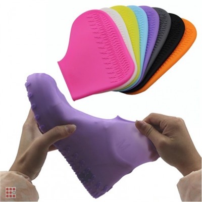 Ультра-эластичные силиконовые бахилы от дождя Waterproof silicone shoe cover