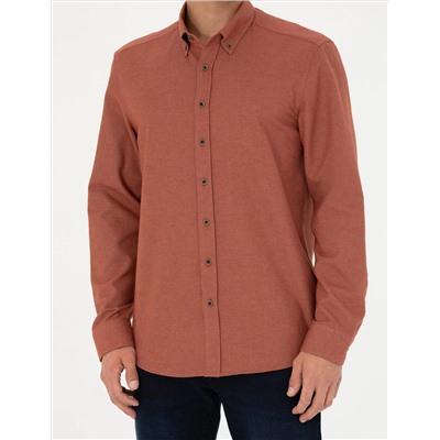 Плитка Slim Fit рубашка с длинным рукавом