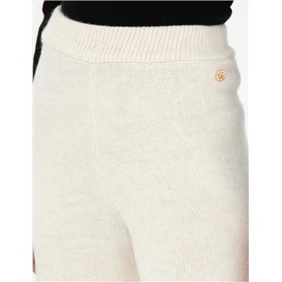 Ecru Loose Fit Knitwear Pants