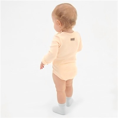 Комплект боди детских MINAKU: Basic Line BABY, цвет молочный/кремовый, рост 80-86