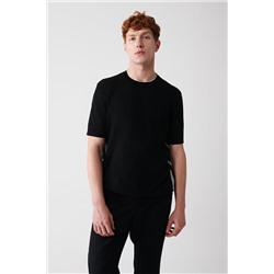 Черная велосипедная вырезовая футболка Rayon Triko