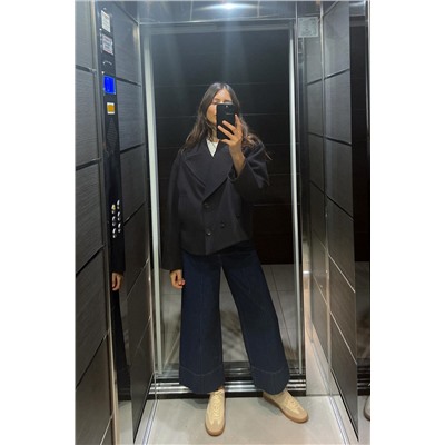 JEANS Z1975 WIDE LEG CROP TIRO ALTO NERVIO FRONTAL