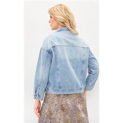 Куртка джинс F112-1209b l.blue