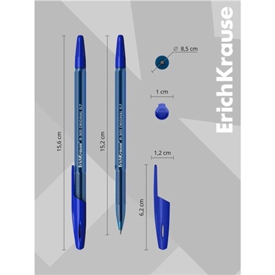 Набор ручек шариковых ErichKrause R-301 Original Stick, 4 штуки, стандартный узел 0,7 мм, чернила микс, корпус тонированный микс