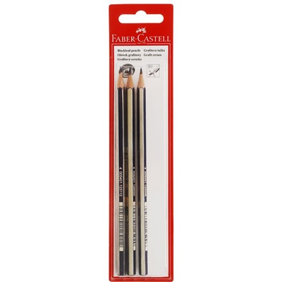 Чернографитовый карандаш GOLDFABER, твёрдость HB/H/2B, в блистере, 3 шт.