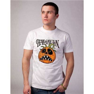 Футболка halloween "Тыква с черными глазами"