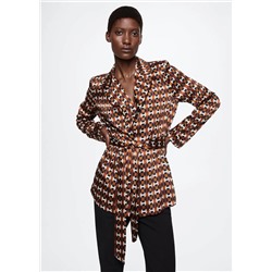 Blusa estampado geométrico -  Mujer | MANGO OUTLET España