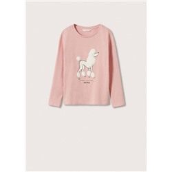 Camiseta manga larga textura -  Niña | MANGO OUTLET España