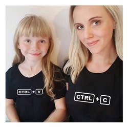 Футболки для мамы и ребенка "CTRL"
