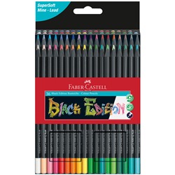 Карандаши цветные Faber-Castell "Black Edition", 36цв., трехгран., черное дерево, заточен., картон.
