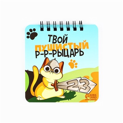 Подарочный набор, блокнот, 48 листов, мини ручка «23 февраля: С Днем Защитника Отечества»