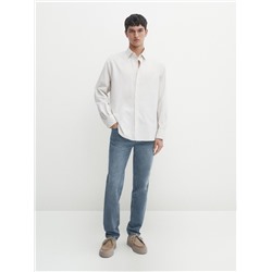 Camisa sarga tintado regular fit
