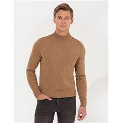 Camel Melanj Slim Fit Half Fisherman воротник Основной вязаный свитер