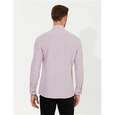 Bordeaux Slim Fit рубашка с длинным рукавом