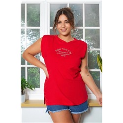 Красный парень Fit 100 %хлопковая вязаная футболка TBBSS23BF00038