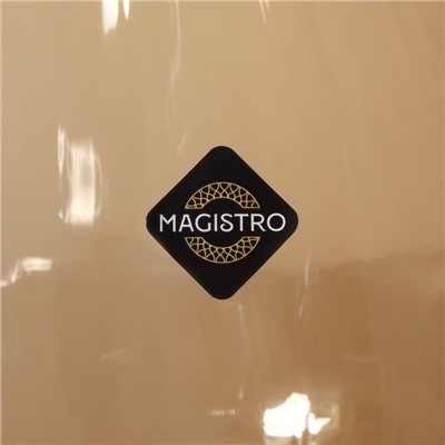 Бокал для вина Magistro «Иллюзия», 550 мл, 10×24 см, стекло, золотой