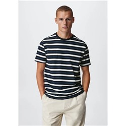 Camiseta algodón rayas -  Hombre | MANGO OUTLET España