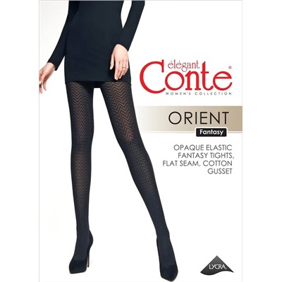 CONTE ORIENT Колготки женские с рисунком «зигзаг»