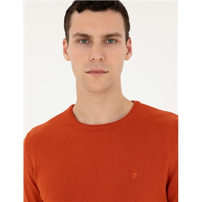 Orange Slim Fit Bike Bike Basic Knitwear Kazakh