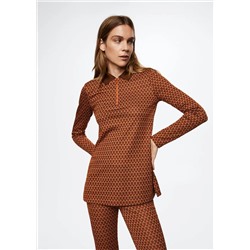 Polo cuello cremallera -  Mujer | MANGO OUTLET España