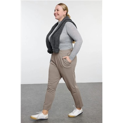 Vizon Carrot Fit вязание брюки большого размера TBBAW25AR00002
