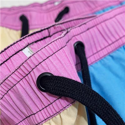 Мужские пляжные шорты Pull & Bea*r с эффектом потертостей в стиле колор блок 🩳  Экспорт