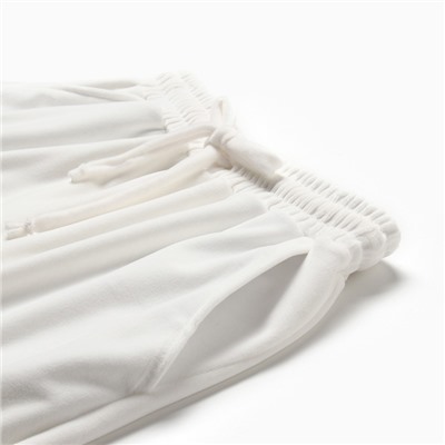 Костюм детский (свитшот, брюки) KAFTAN Plushy р.34 (122-128), белый