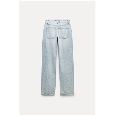 JEANS ZW COLLECTION WIDE LEG TIRO ALTO BRILLOS