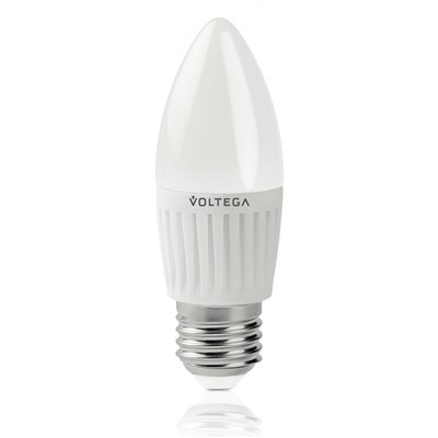Нарушена упаковка.   Светодиодная лампа Е27 6.5W 4000К (белый) Candle Voltega  5718