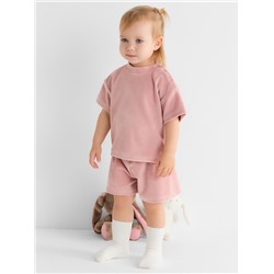 Костюм (шорты и футболка) Крошка Я Plushy, р. 80-86 см, розовый