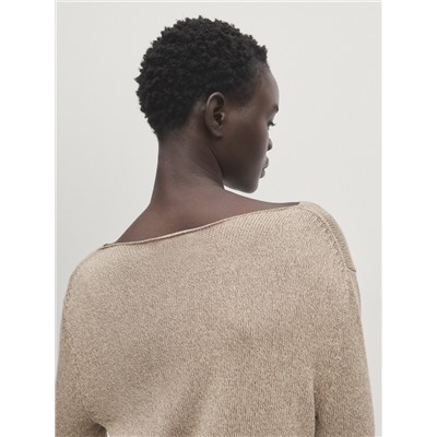 Jersey punto algodón cuello redondo